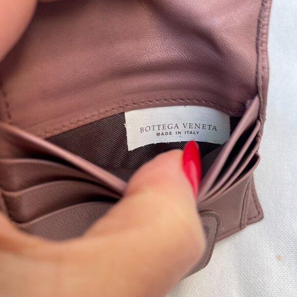 Bottega Veneta Intrecciato Weave Napa Leather Compact French Flap Wallet - Picture 6 of 12